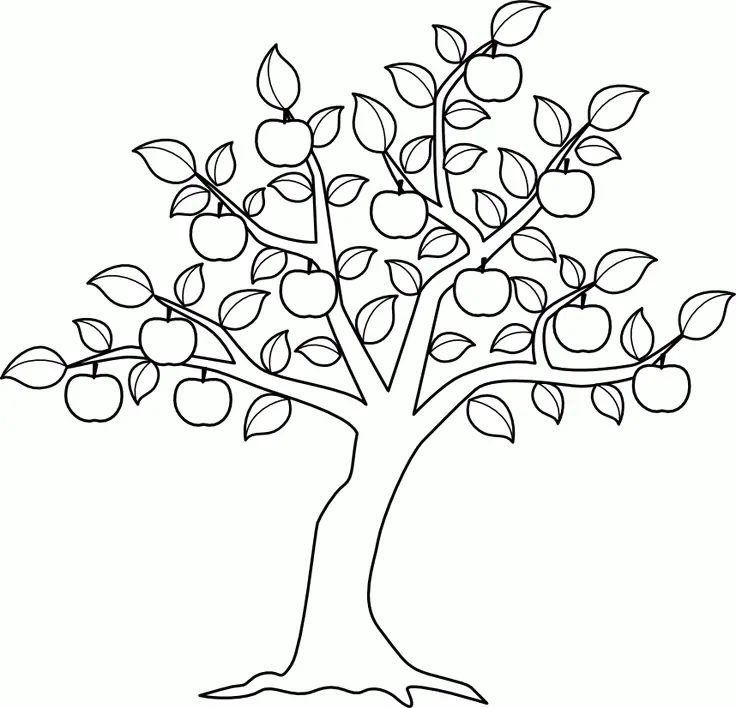 Çocuklar İçin Elma Boyama Sayfaları 