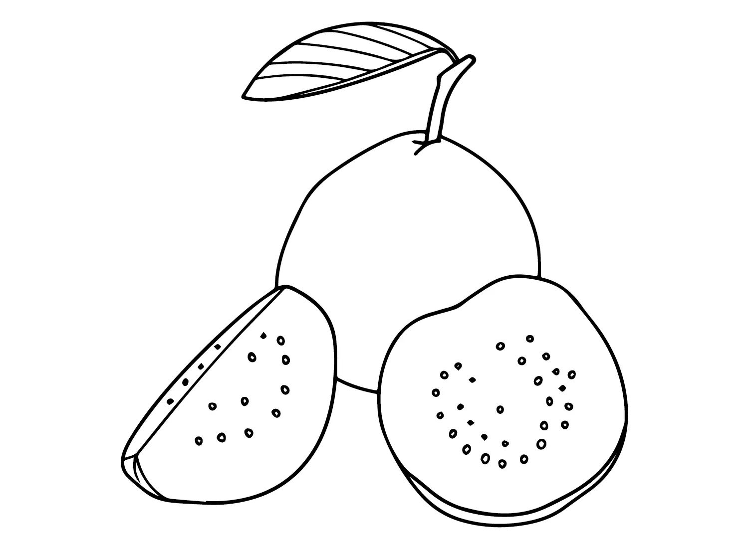 Çocuklar İçin Guava Boyama Sayfaları 