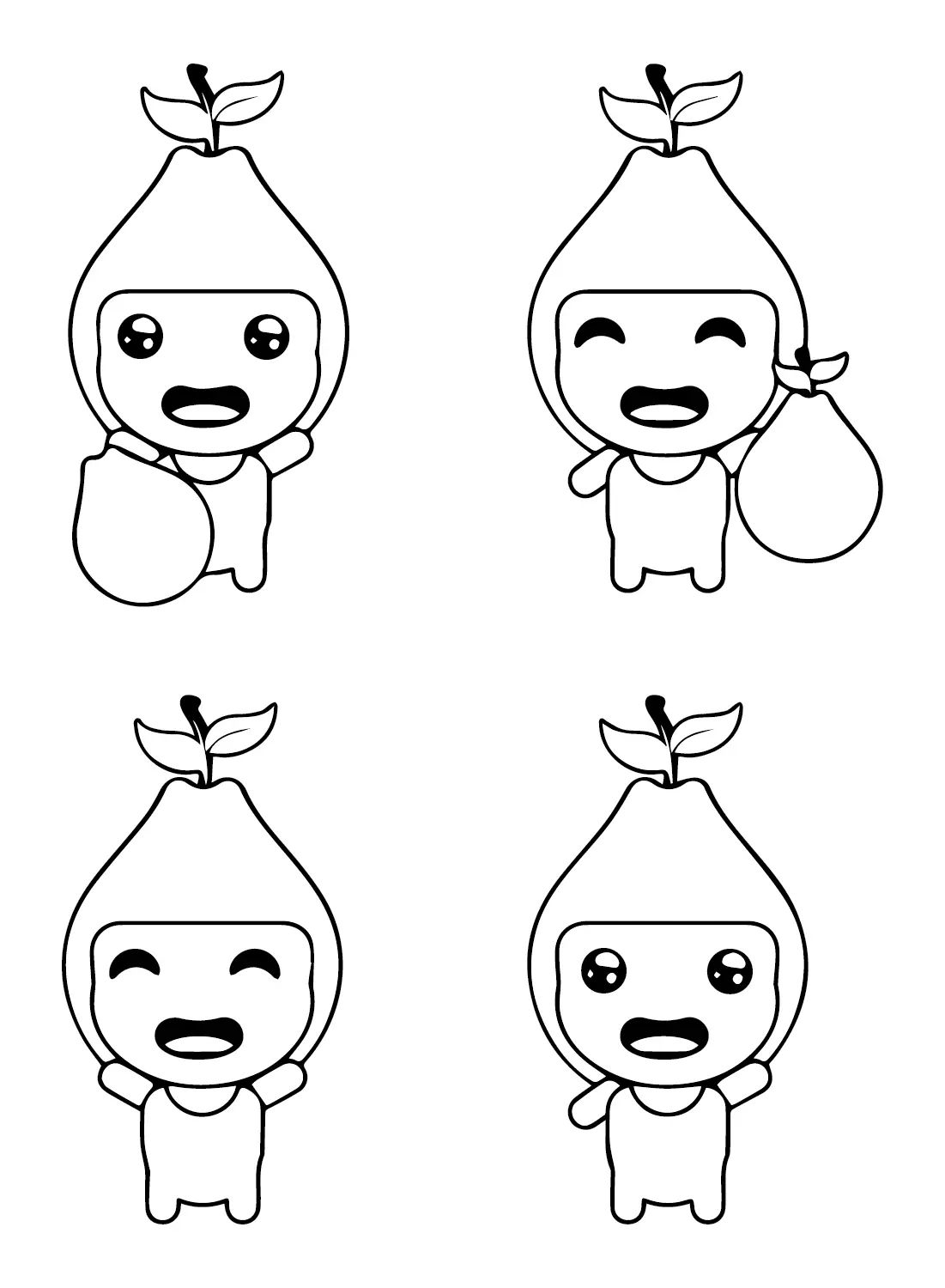 Çocuklar İçin Guava Boyama Sayfaları 