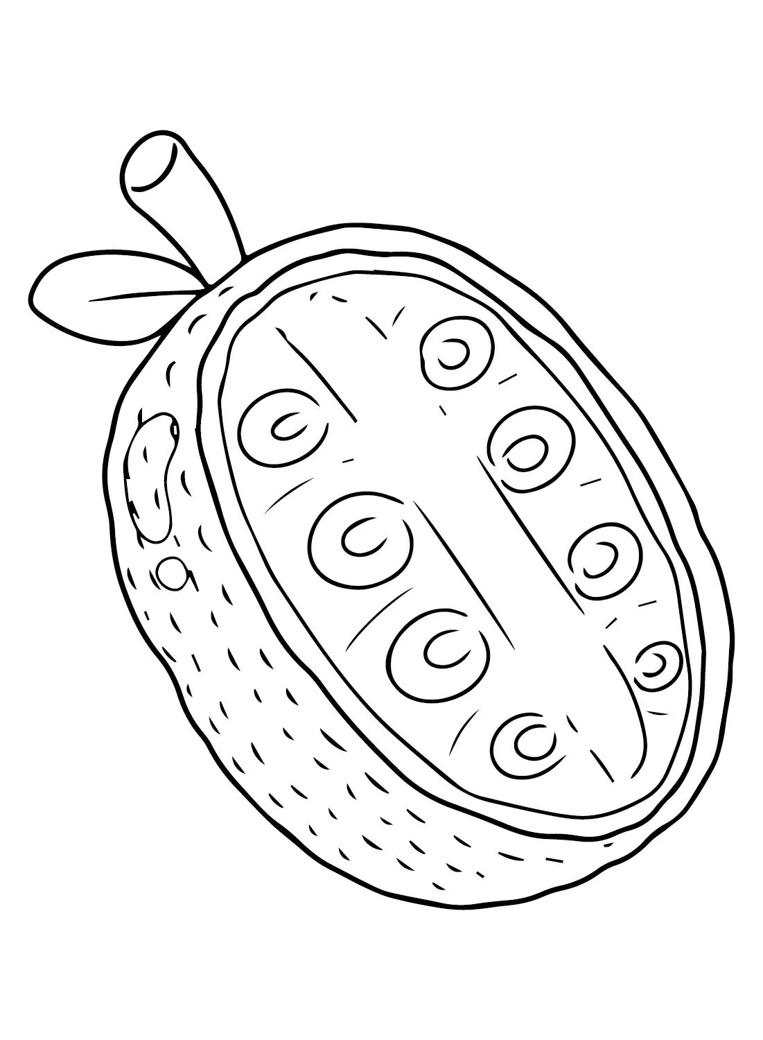 Çocuklar İçin Jackfruit Boyama Sayfaları 