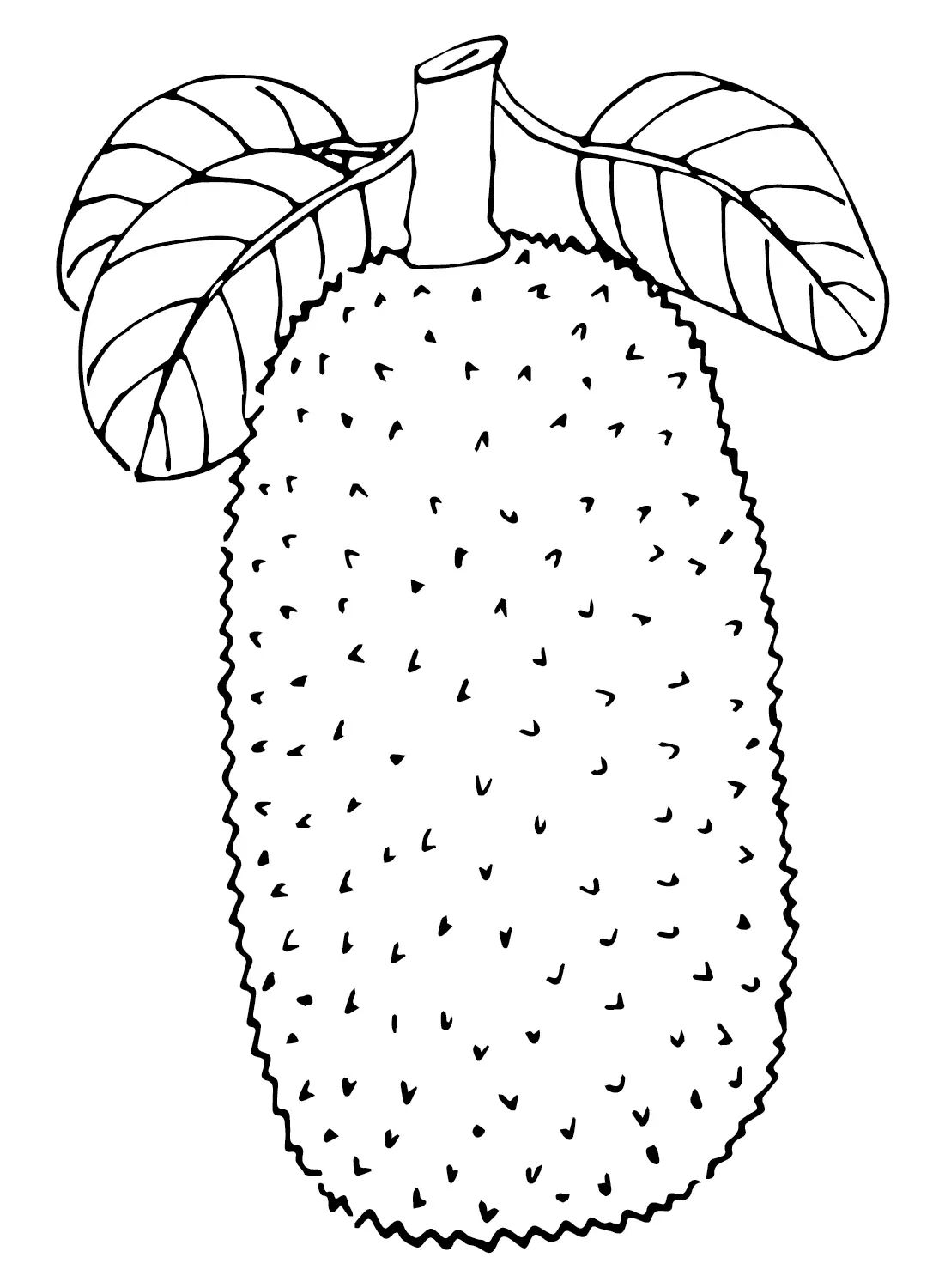 Çocuklar İçin Jackfruit Boyama Sayfaları 