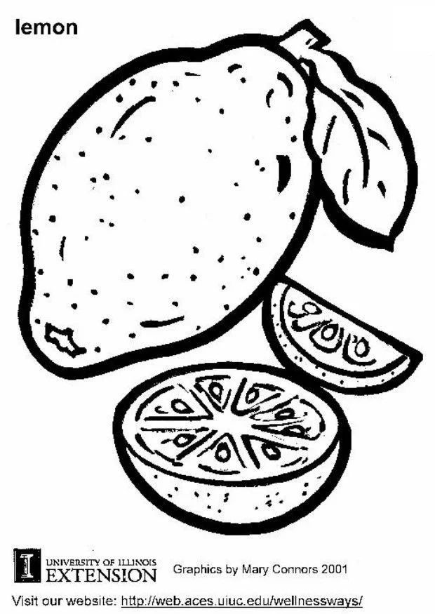 Çocuklar İçin Limon Boyama Sayfaları 