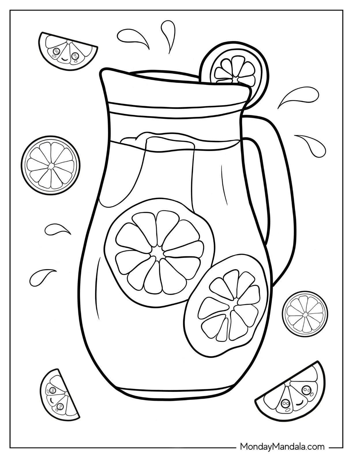 Çocuklar İçin Limon Boyama Sayfaları 