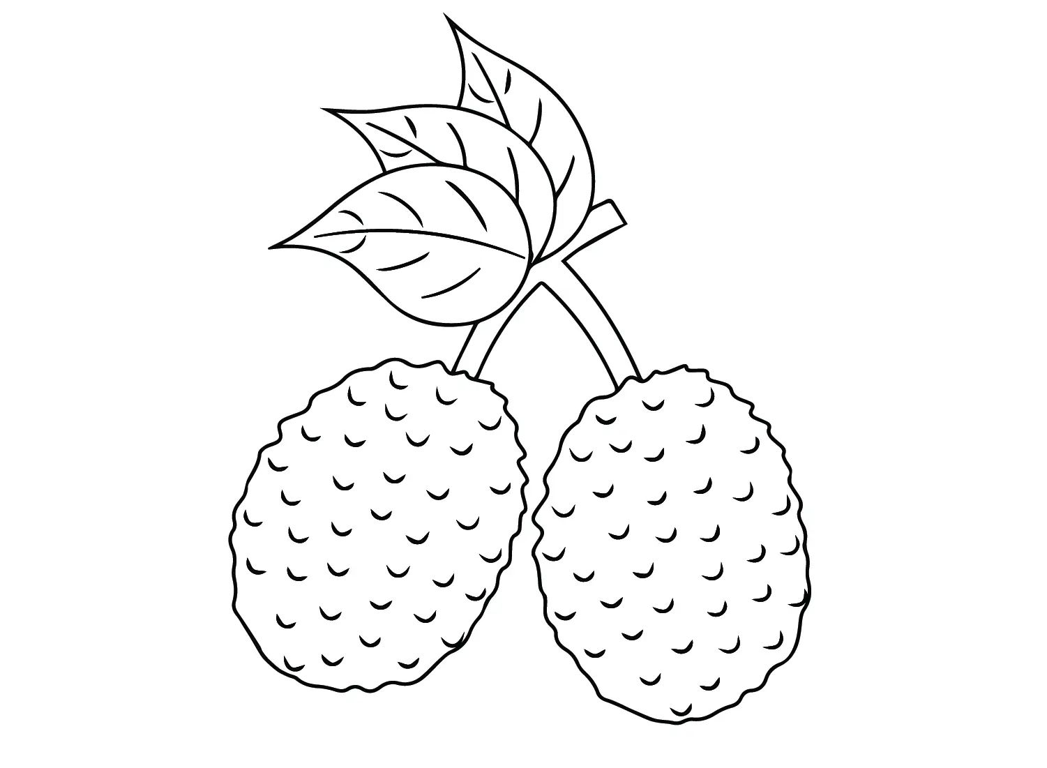 Çocuklar İçin Lychee Boyama Sayfaları 