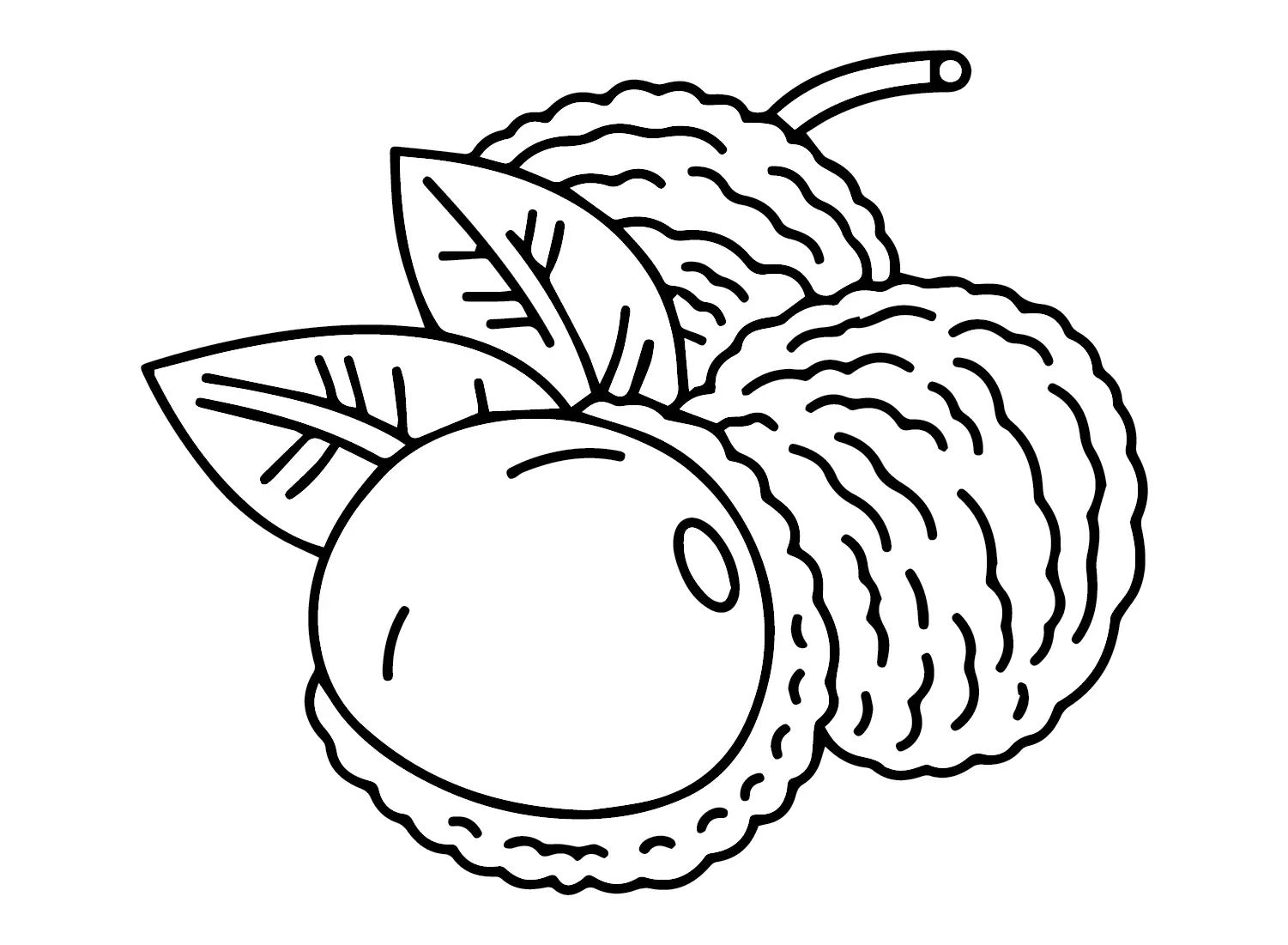 Çocuklar İçin Lychee Boyama Sayfaları 