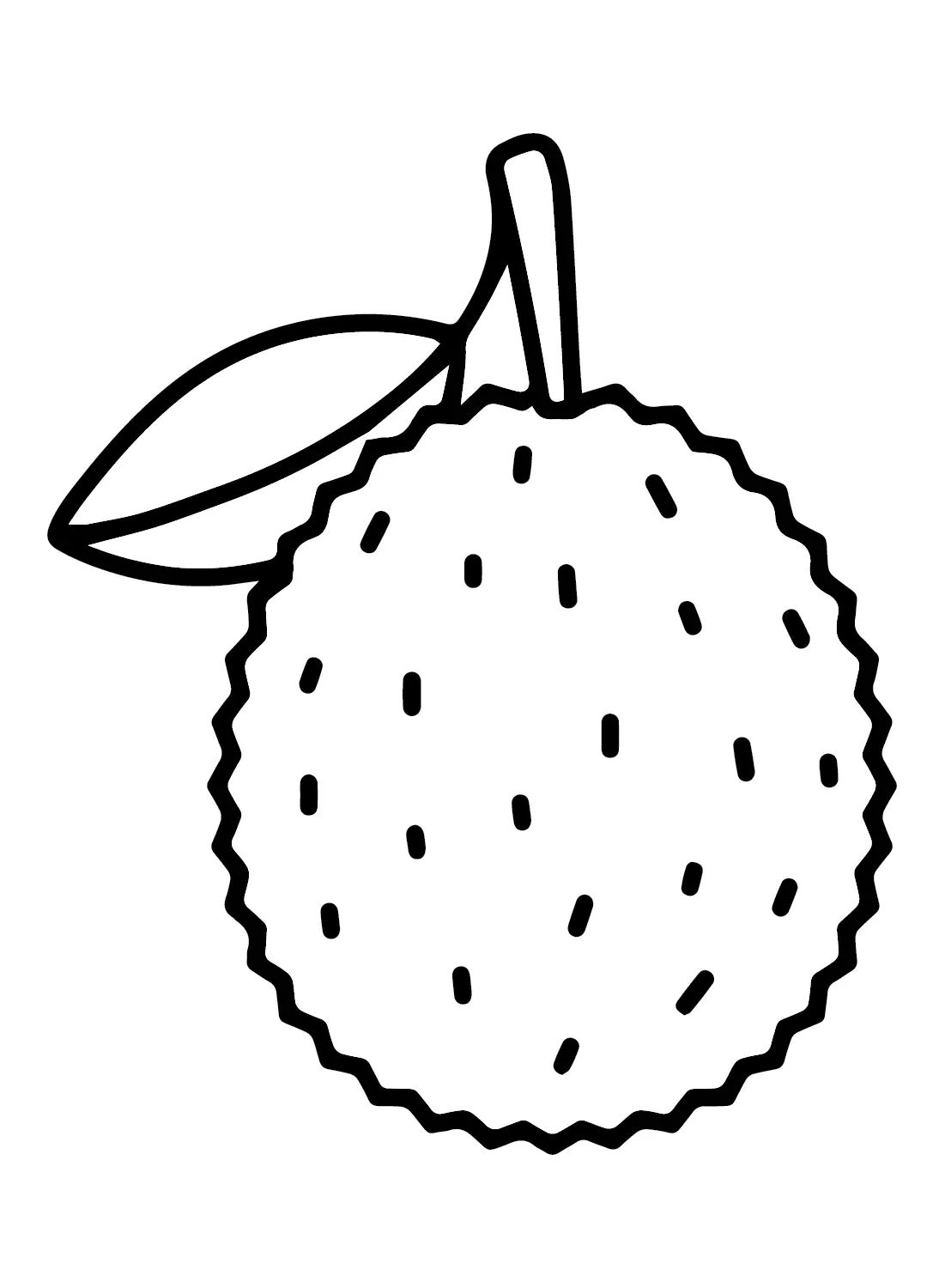 Çocuklar İçin Lychee Boyama Sayfaları 