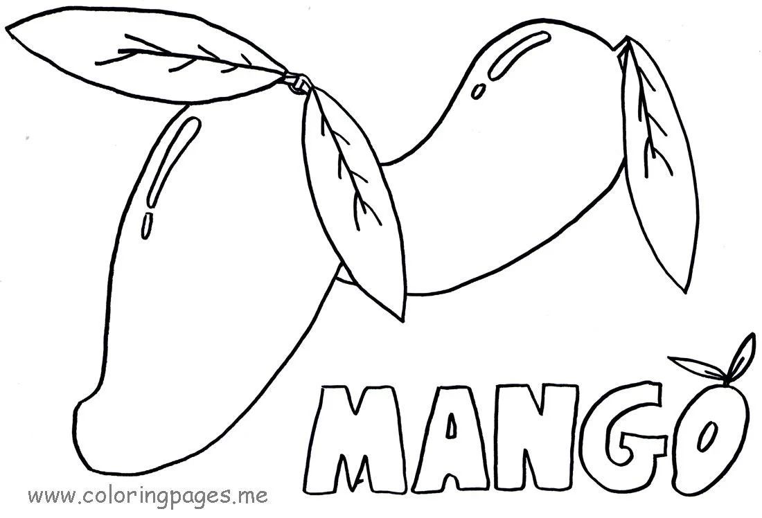 Çocuklar İçin Mango Boyama Sayfaları 