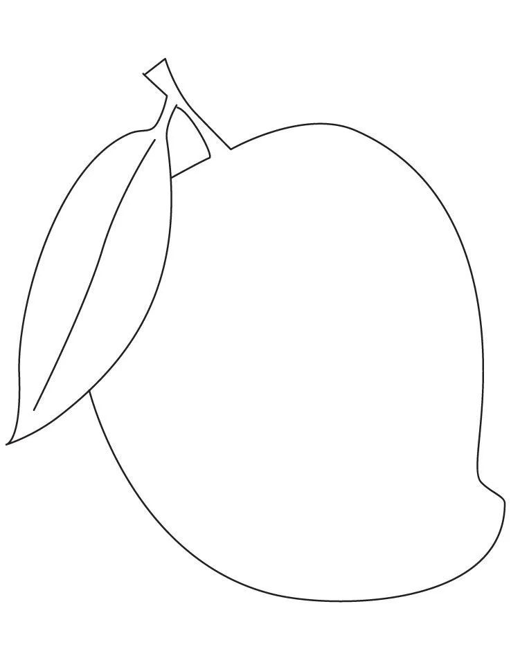 Çocuklar İçin Mango Boyama Sayfaları 