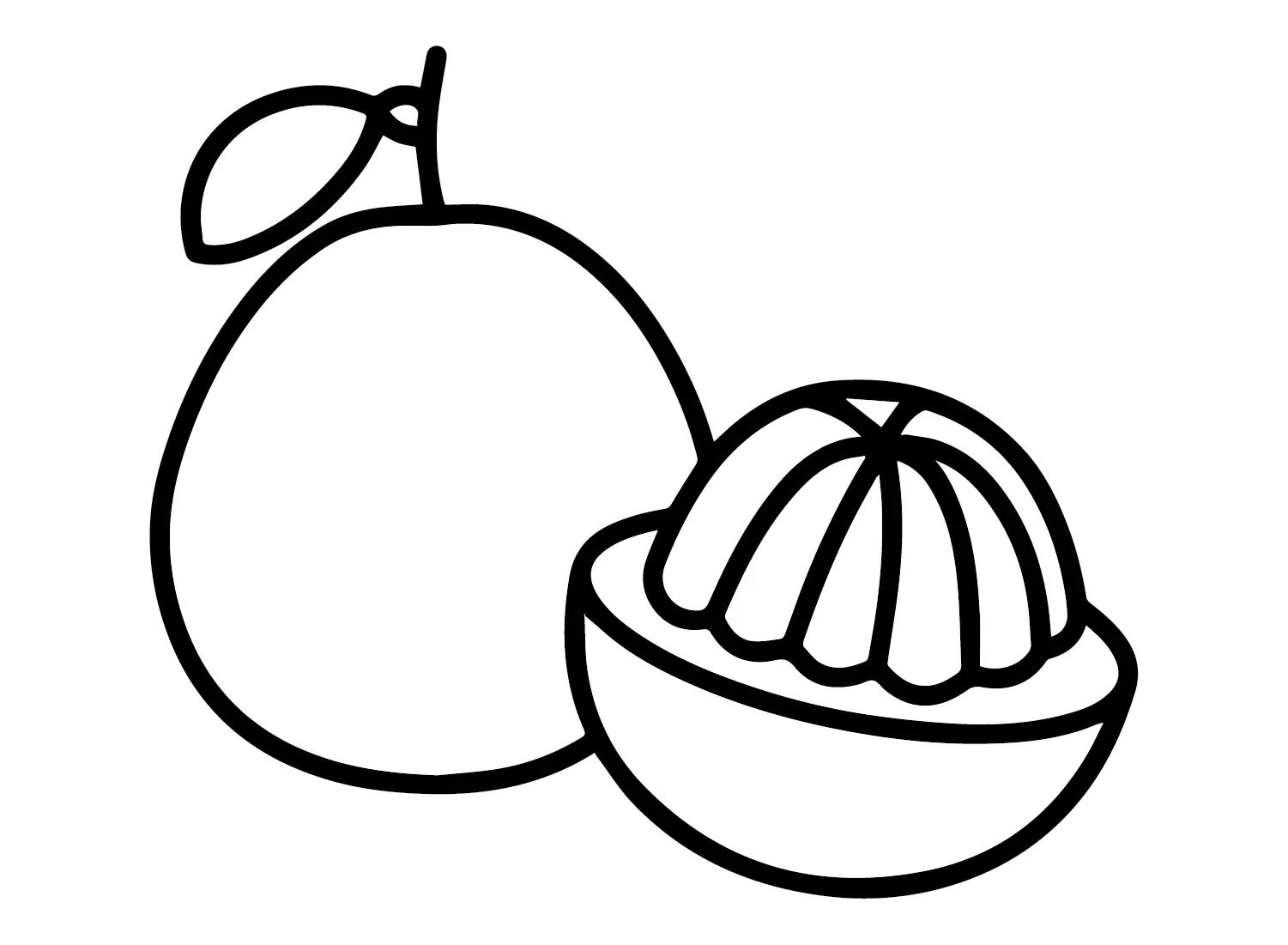 Çocuklar İçin Pomelo Boyama Sayfaları 