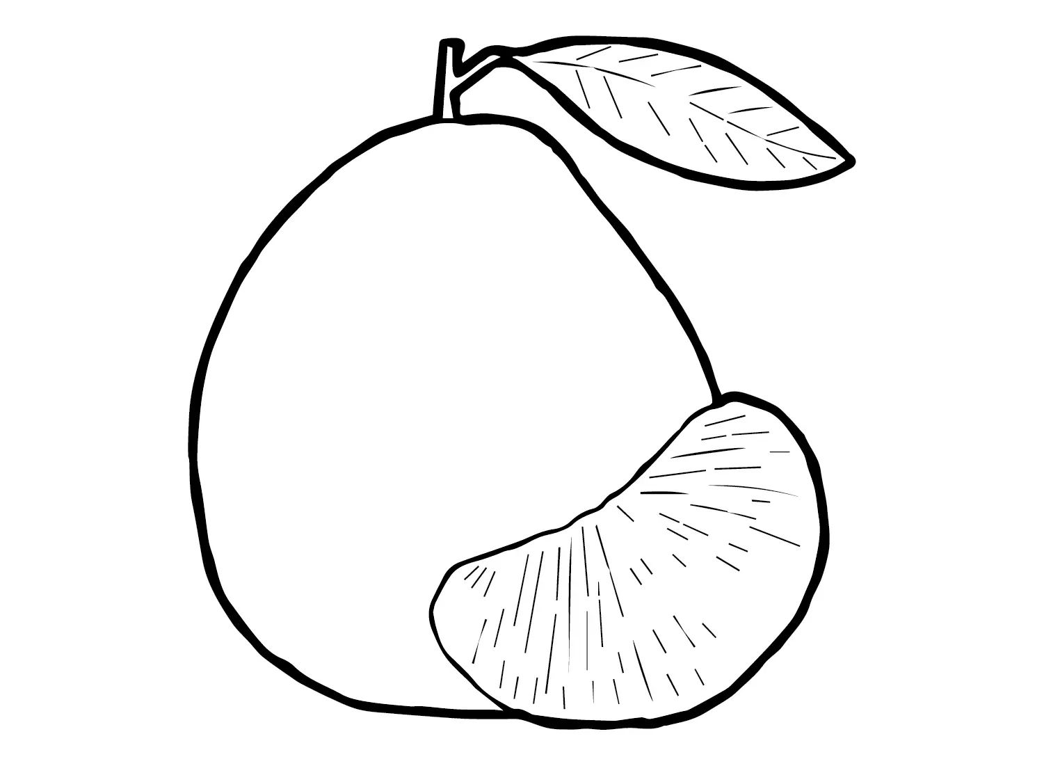 Çocuklar İçin Pomelo Boyama Sayfaları 