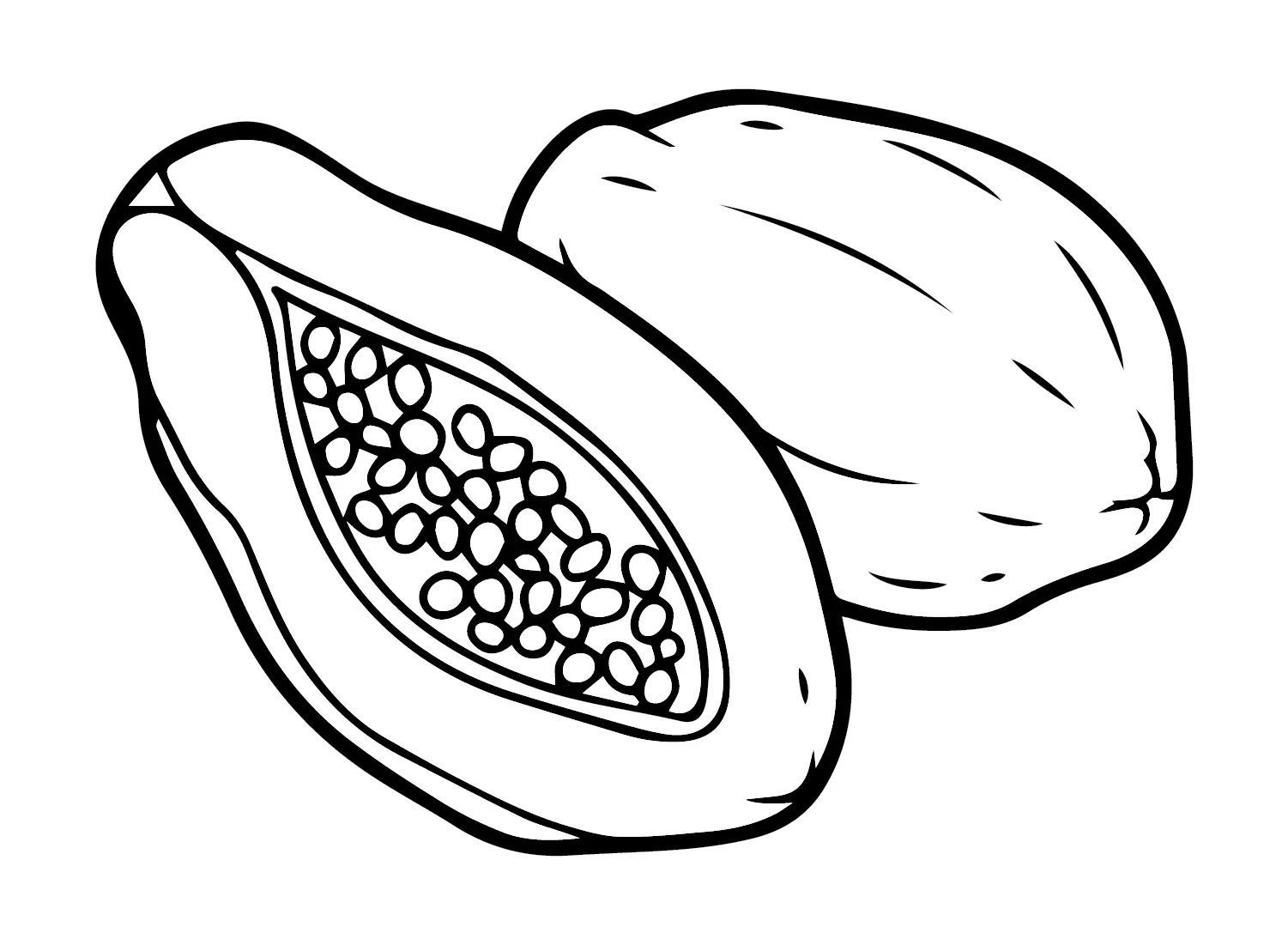 Çocuklar İçin Papaya Boyama Sayfaları 