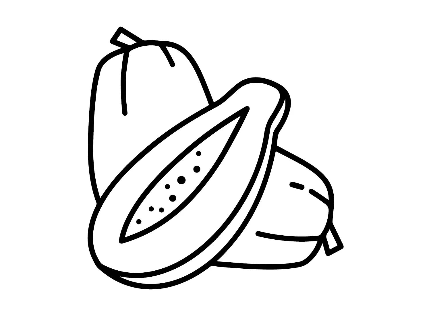 Çocuklar İçin Papaya Boyama Sayfaları 