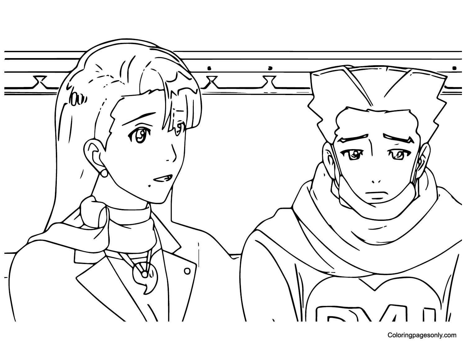 Çocuklar İçin Ace Attorney Boyama Sayfaları 
