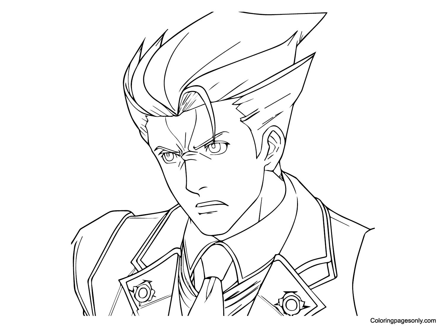 Çocuklar İçin Ace Attorney Boyama Sayfaları 