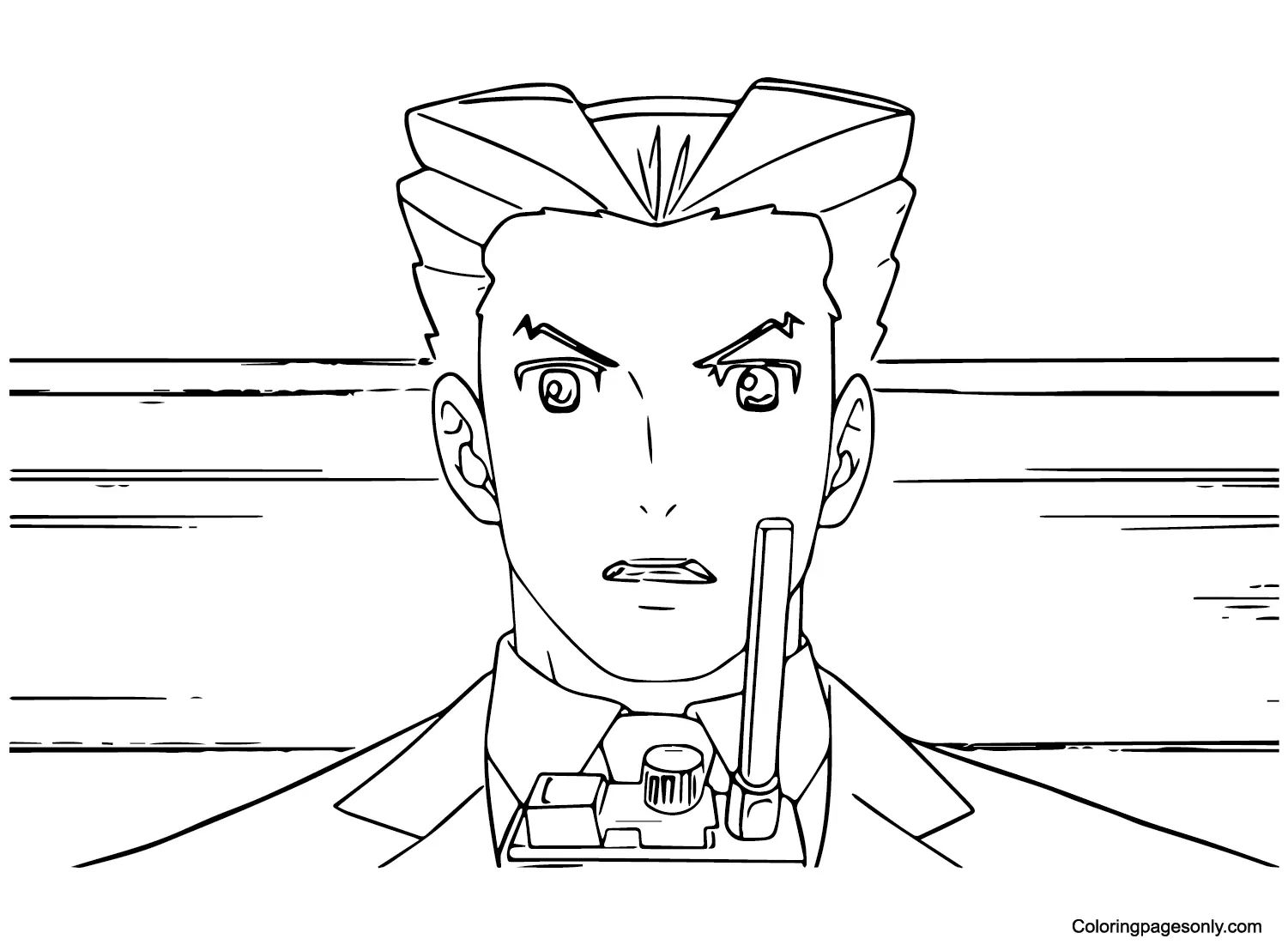 Çocuklar İçin Ace Attorney Boyama Sayfaları 