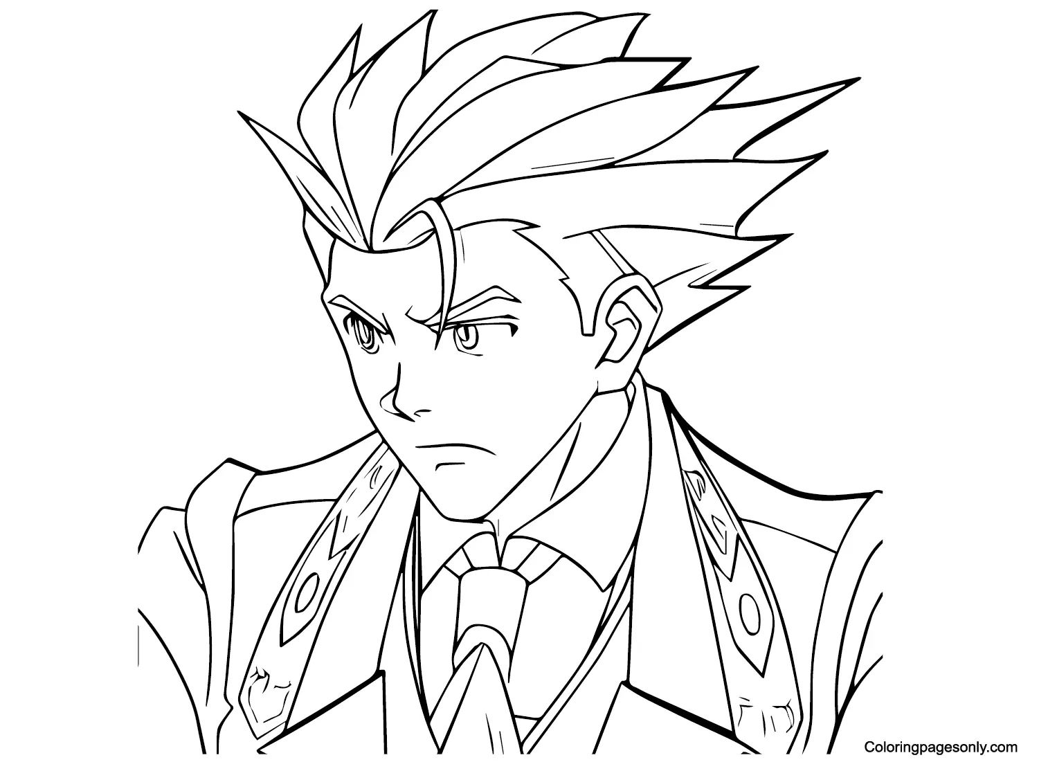 Çocuklar İçin Ace Attorney Boyama Sayfaları 