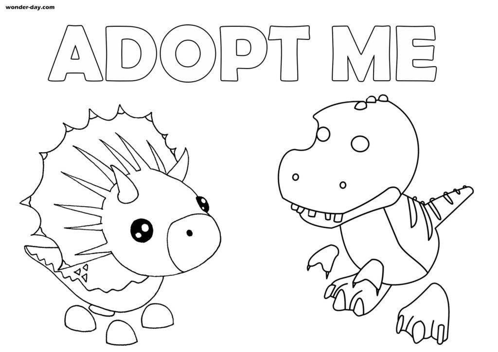 Çocuklar İçin Adopt Me Boyama Sayfaları 