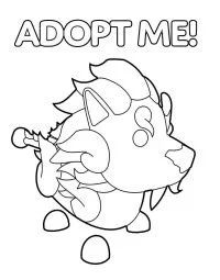Çocuklar İçin Adopt Me Boyama Sayfaları 