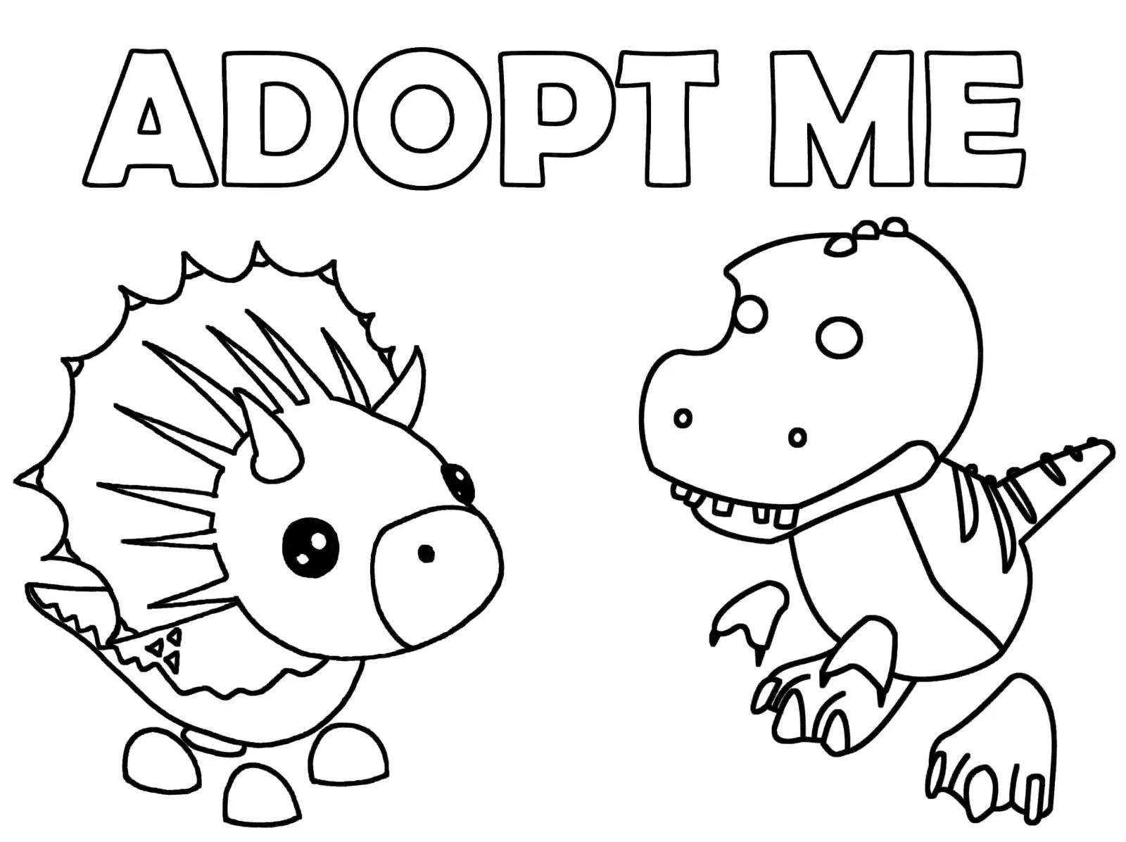 Çocuklar İçin Adopt Me Boyama Sayfaları 