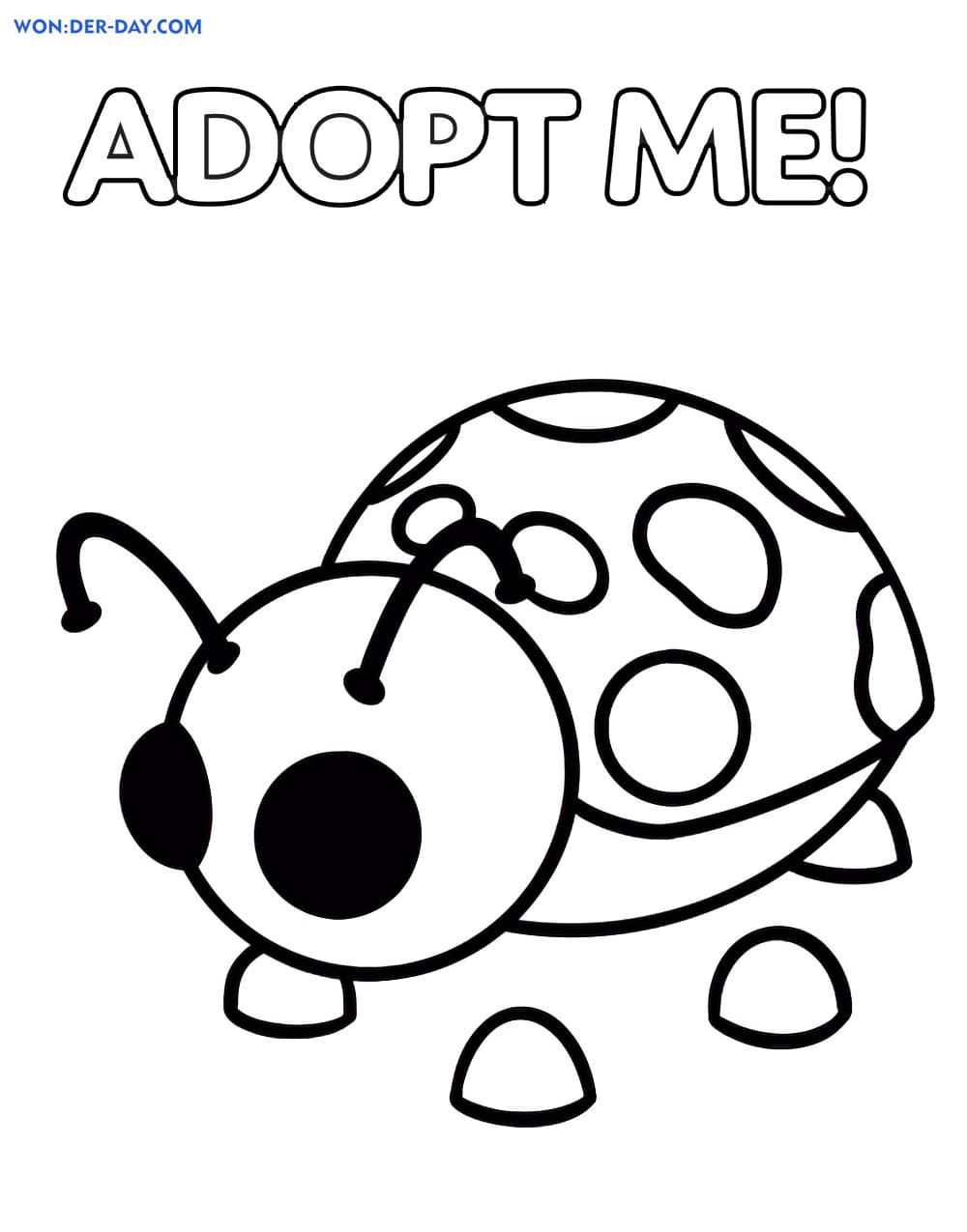 Çocuklar İçin Adopt Me Boyama Sayfaları 
