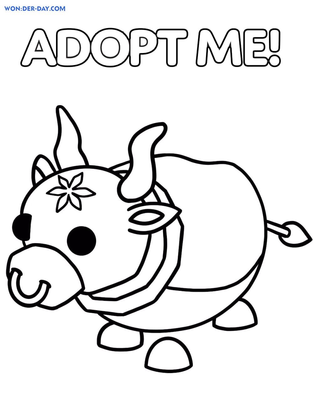 Çocuklar İçin Adopt Me Boyama Sayfaları 