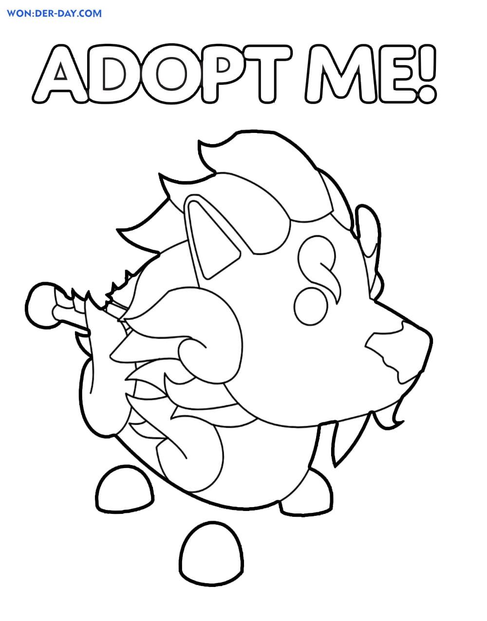 Çocuklar İçin Adopt Me Boyama Sayfaları 
