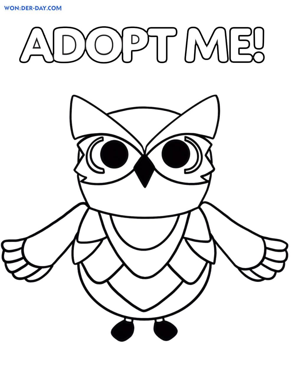 Çocuklar İçin Adopt Me Boyama Sayfaları 