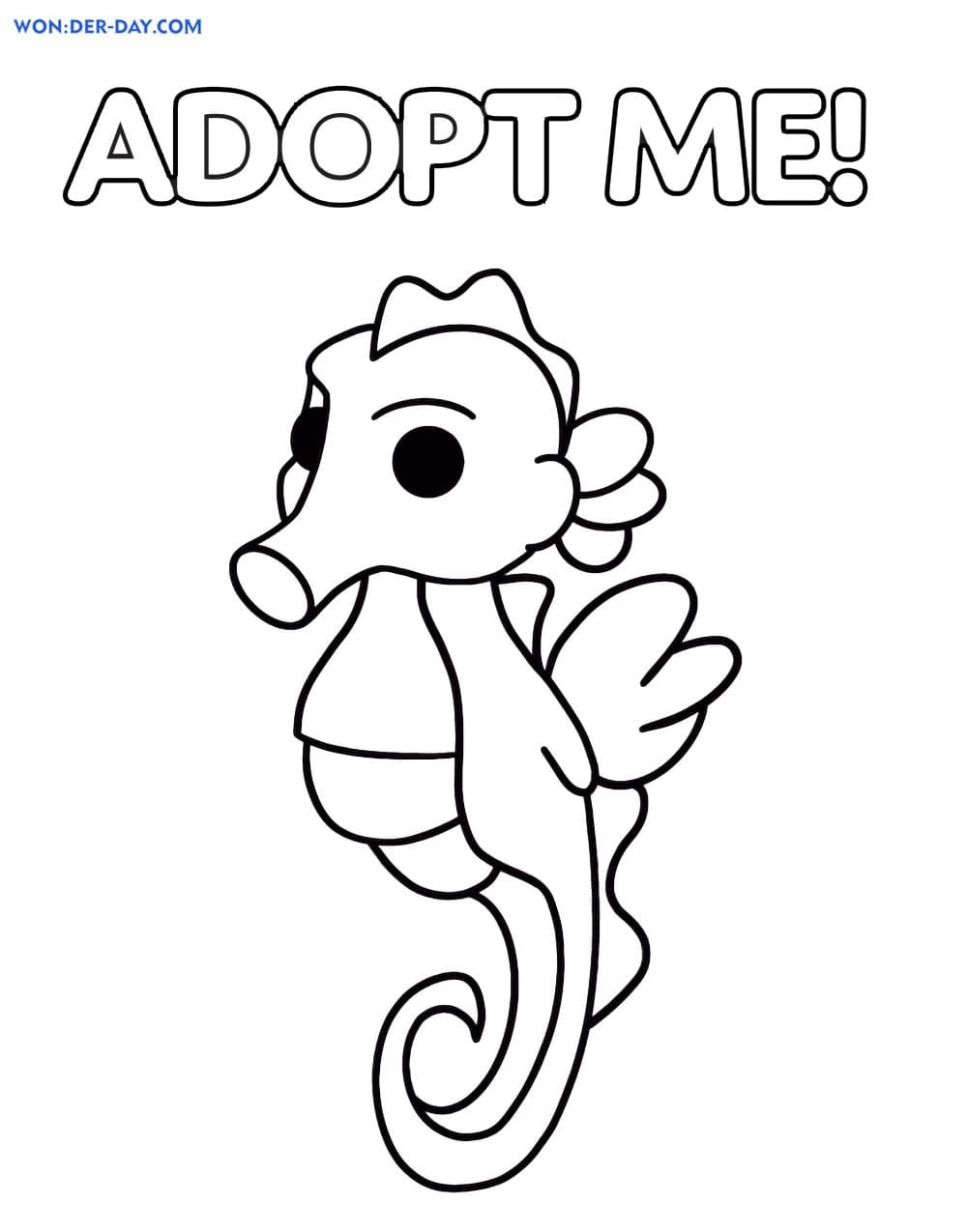 Çocuklar İçin Adopt Me Boyama Sayfaları 