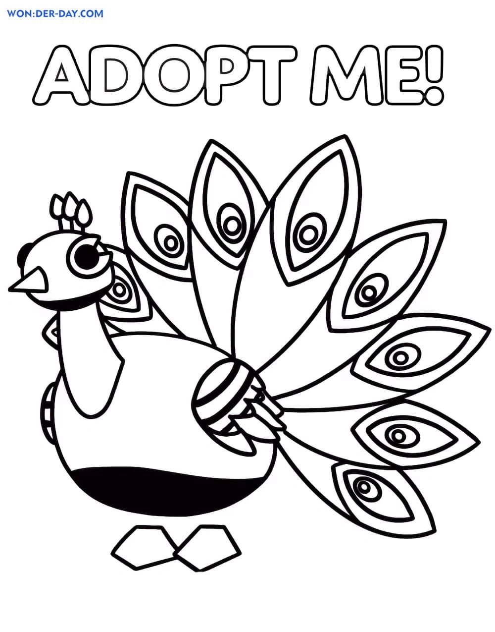 Çocuklar İçin Adopt Me Boyama Sayfaları 