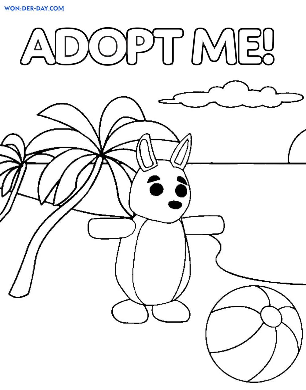 Çocuklar İçin Adopt Me Boyama Sayfaları 