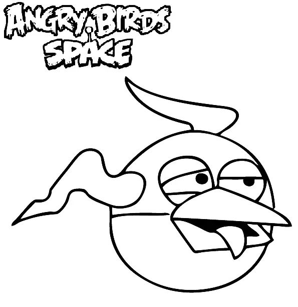 Çocuklar İçin Angry Birds Uzay Boyama Sayfaları 