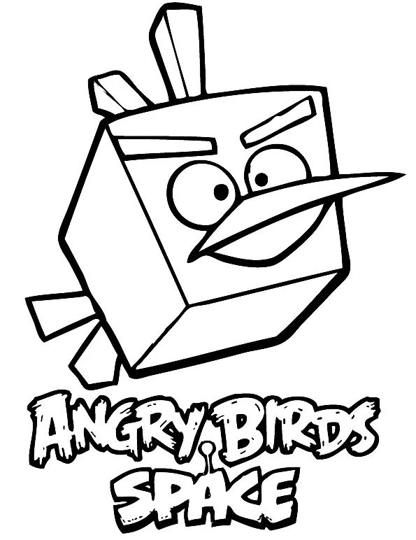Çocuklar İçin Angry Birds Uzay Boyama Sayfaları 