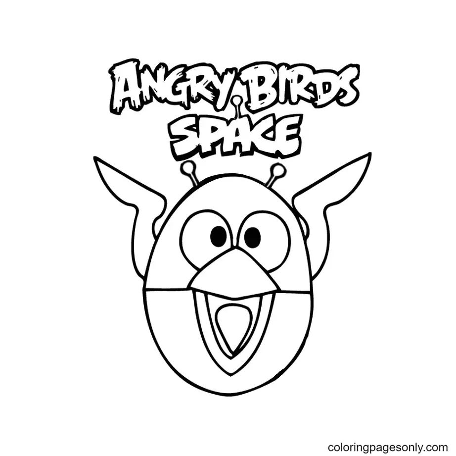 Çocuklar İçin Angry Birds Uzay Boyama Sayfaları 