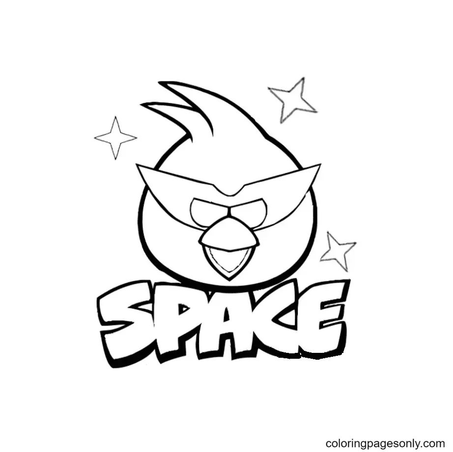 Çocuklar İçin Angry Birds Uzay Boyama Sayfaları 