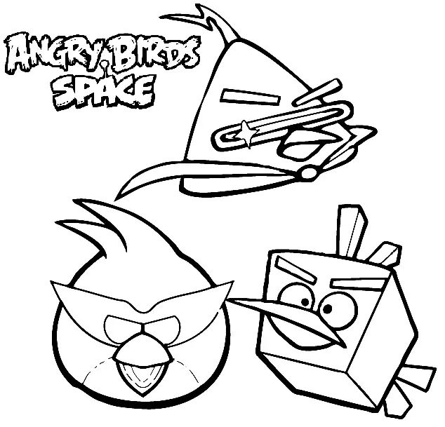 Çocuklar İçin Angry Birds Uzay Boyama Sayfaları 