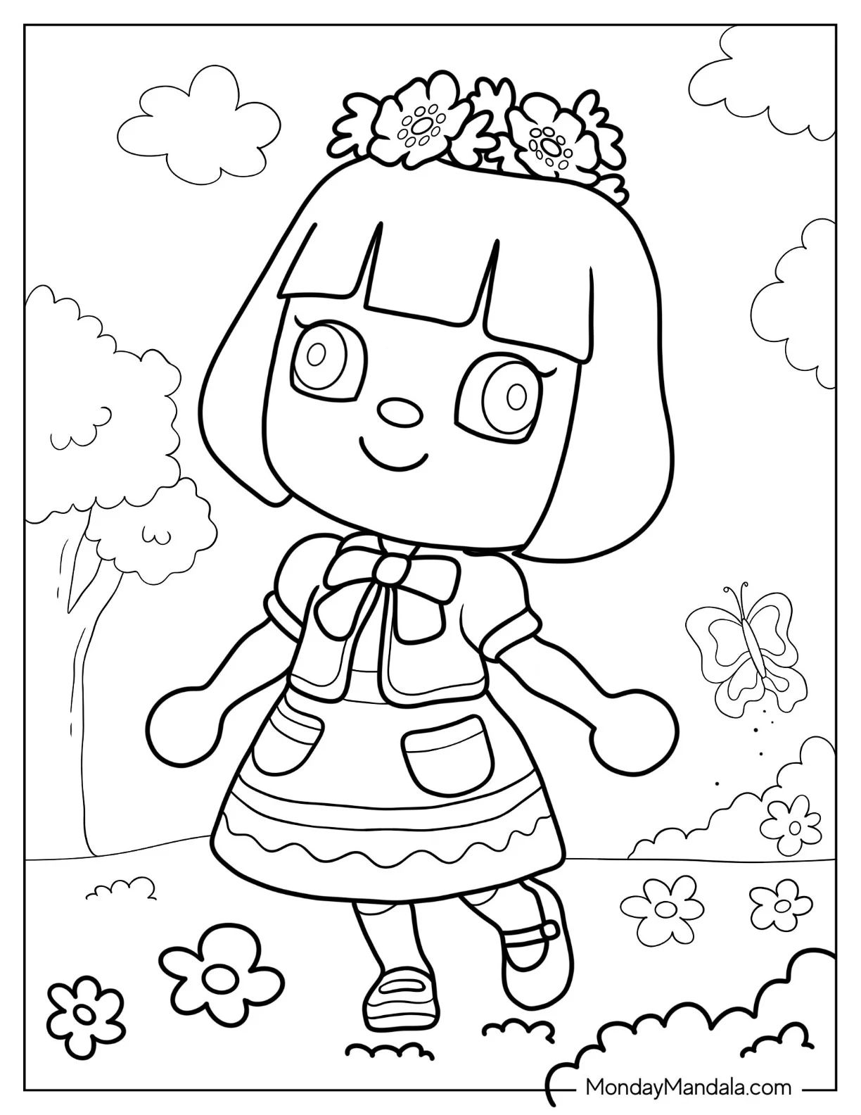 Çocuklar İçin Animal Crossing Boyama Sayfaları 