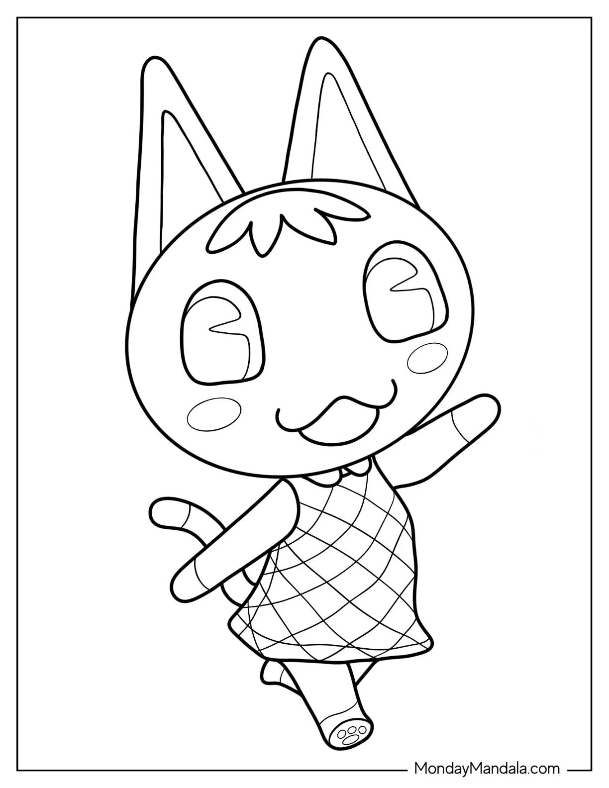 Çocuklar İçin Animal Crossing Boyama Sayfaları 