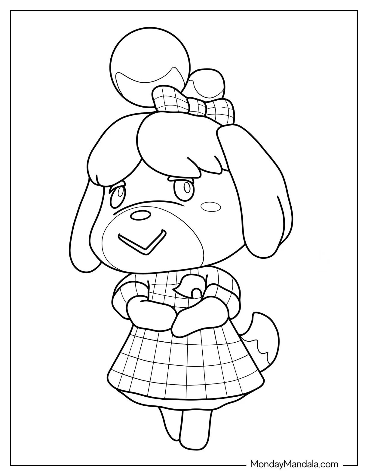 Çocuklar İçin Animal Crossing Boyama Sayfaları 