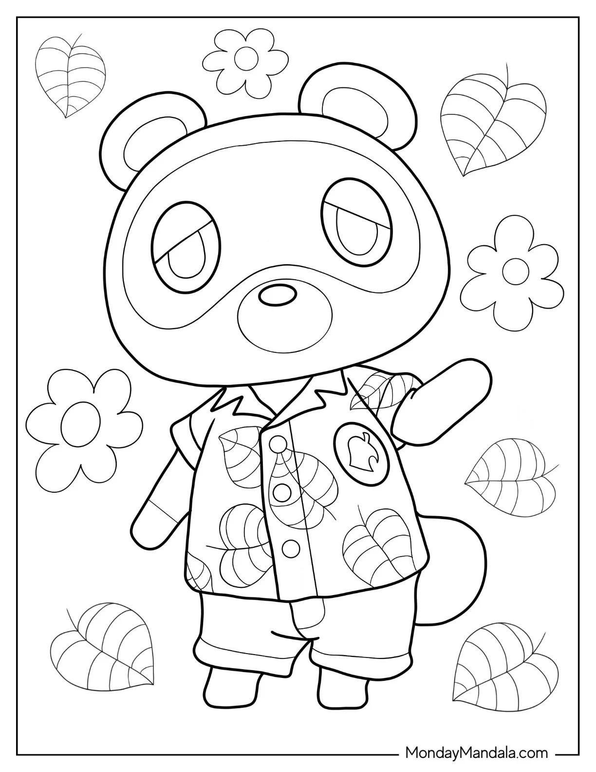Çocuklar İçin Animal Crossing Boyama Sayfaları 