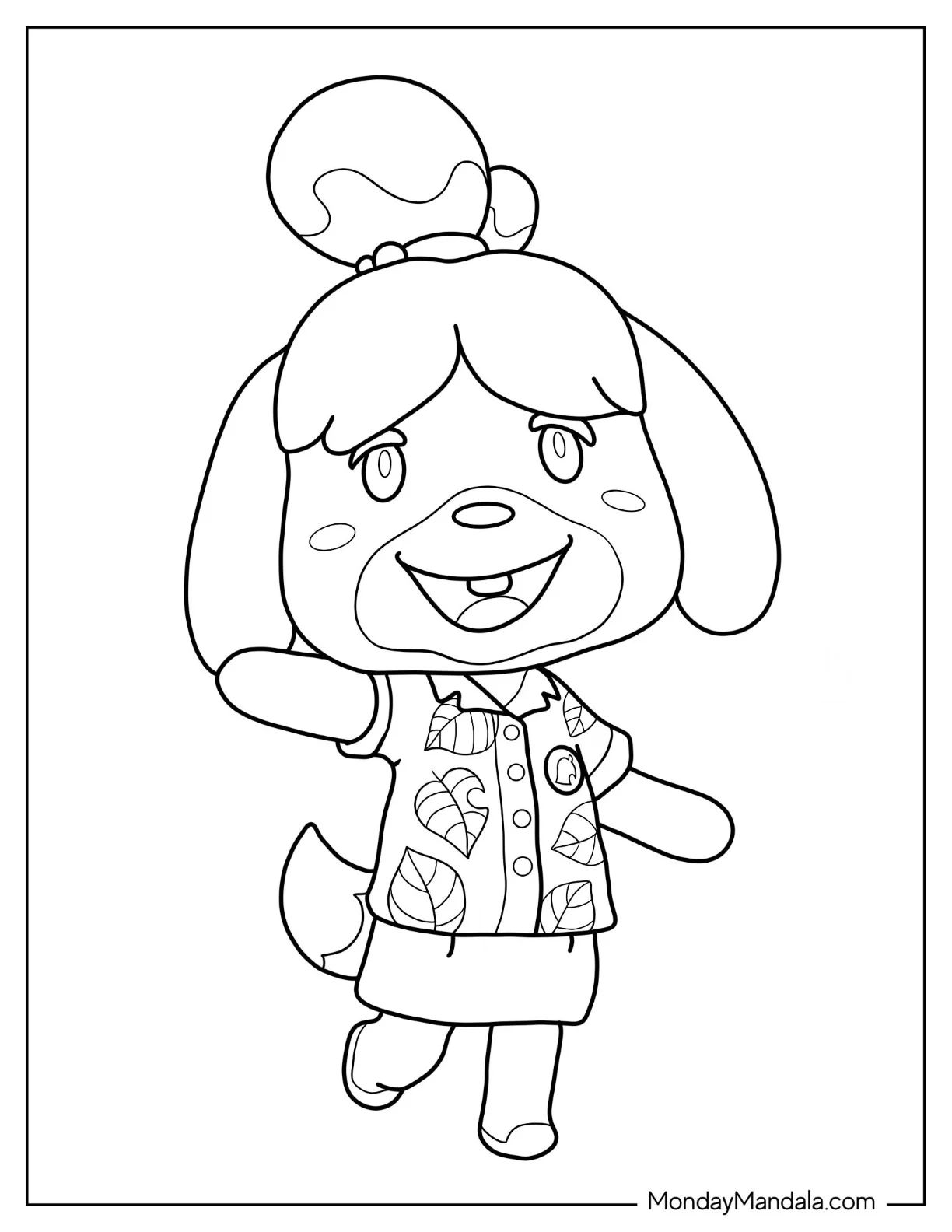 Çocuklar İçin Animal Crossing Boyama Sayfaları 