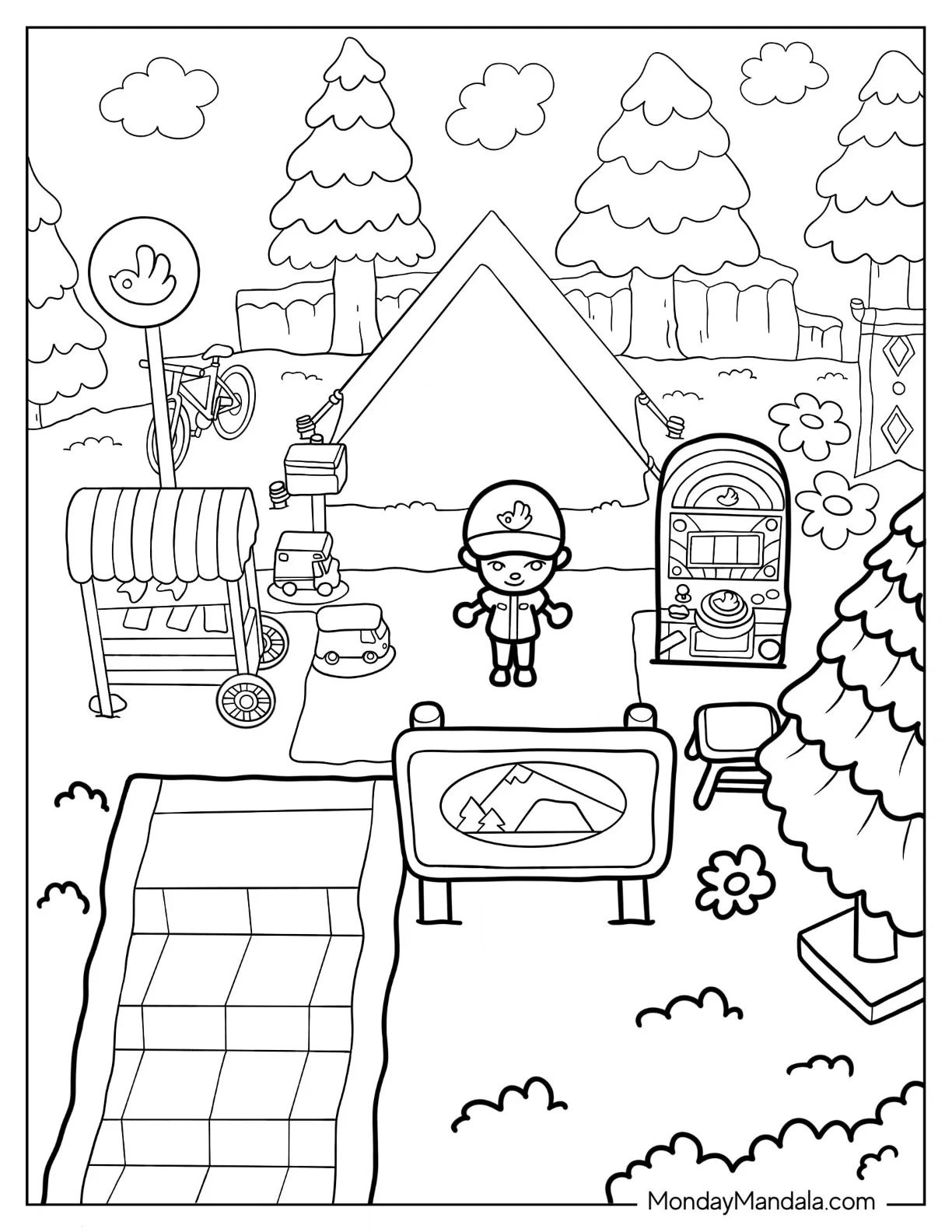 Çocuklar İçin Animal Crossing Boyama Sayfaları 