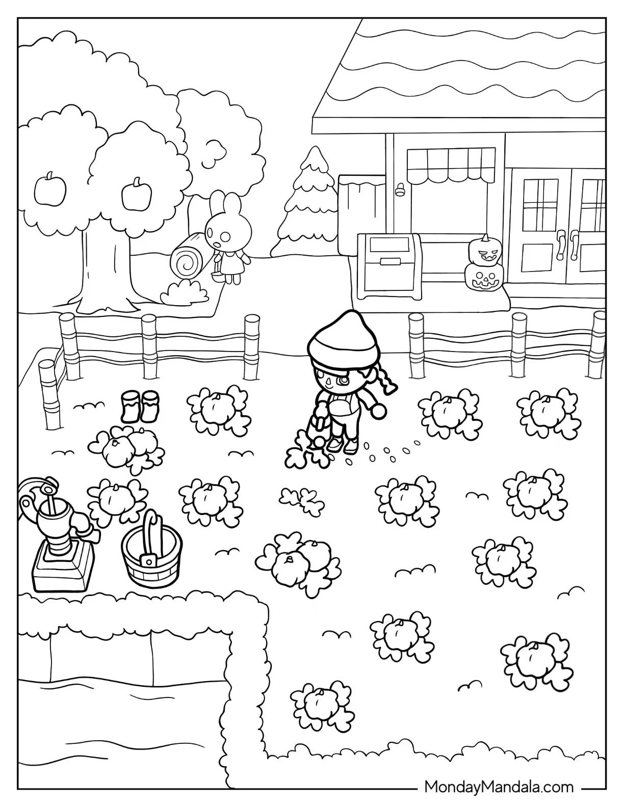 Çocuklar İçin Animal Crossing Boyama Sayfaları 