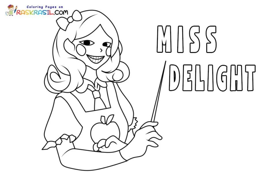 Çocuklar İçin Bayan Delight Boyama Sayfaları 