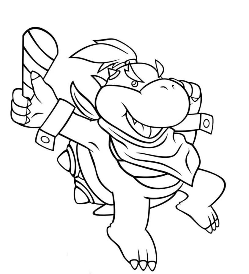 Çocuklar İçin Bowser Boyama Sayfaları 