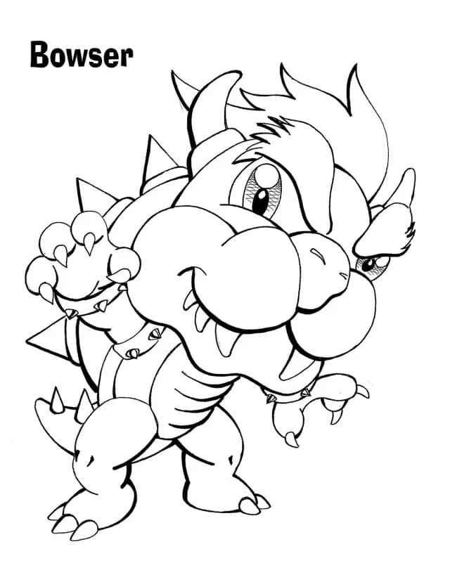 Çocuklar İçin Bowser Boyama Sayfaları 