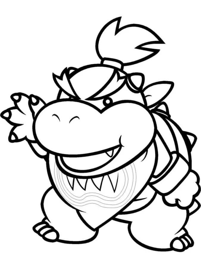 Çocuklar İçin Bowser Boyama Sayfaları 