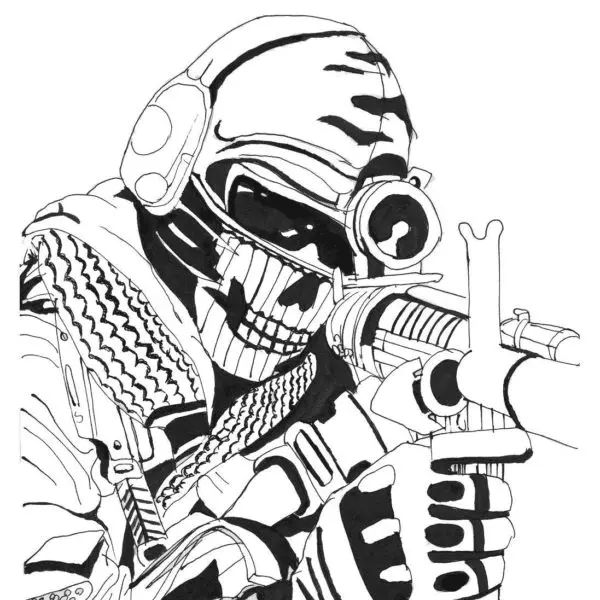 Çocuklar İçin Call of Duty Boyama Sayfaları 