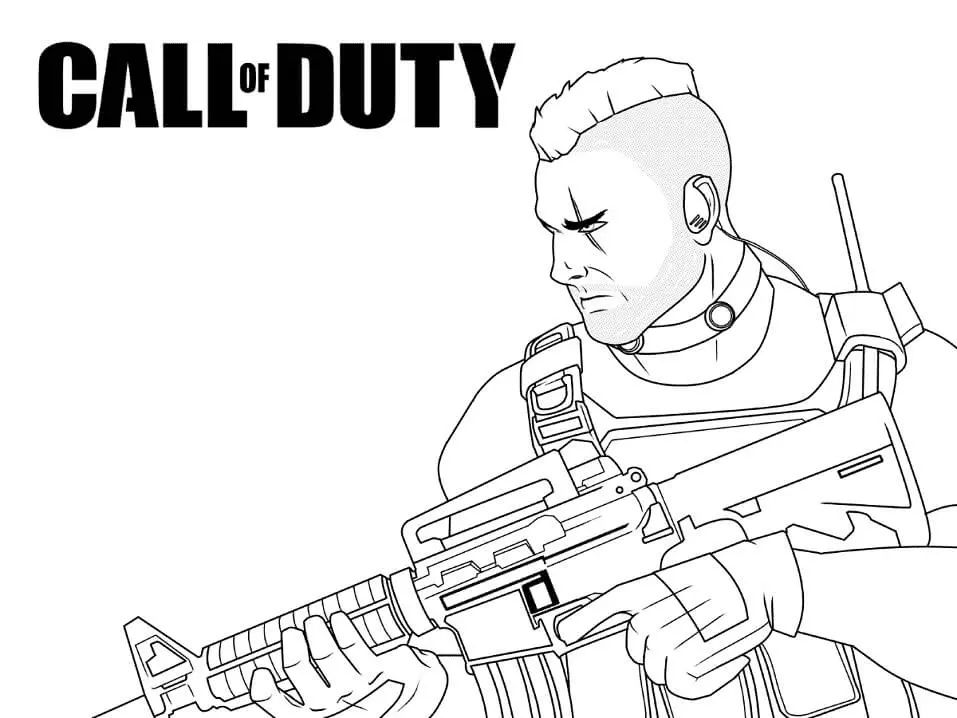 Çocuklar İçin Call of Duty Boyama Sayfaları 