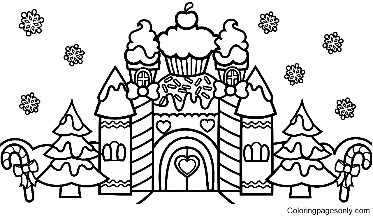 Çocuklar İçin Candyland Boyama Sayfaları 