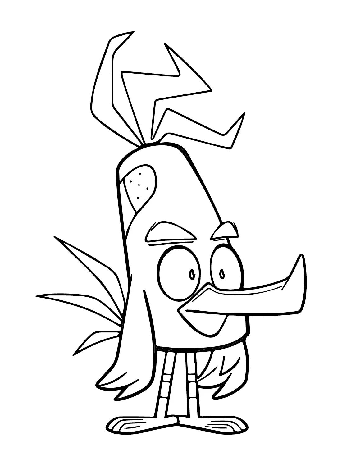 Çocuklar İçin Chuck Angry Bird Boyama Sayfaları 